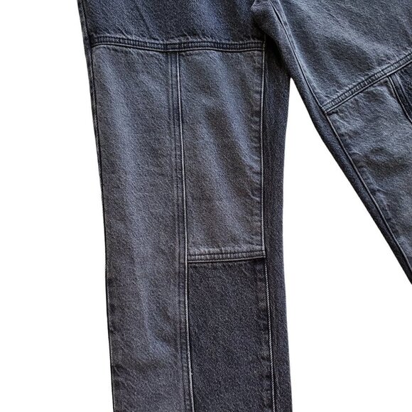 PacSun Y2K Eco Two-Tone Black High Rise Straight Leg Jeans 25 - Picture 11 of 16